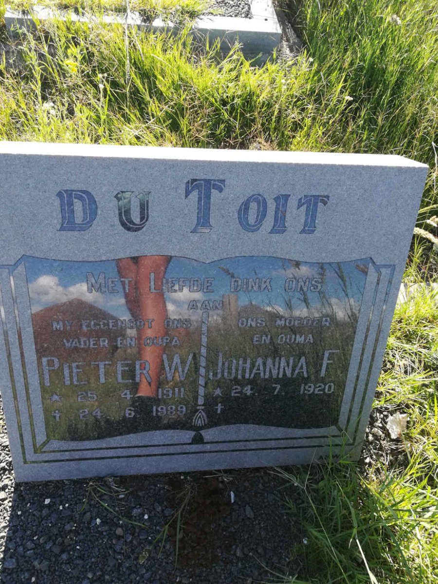 TOIT Pieter W., du 1911-1989 &amp; Johanna F. 1920-