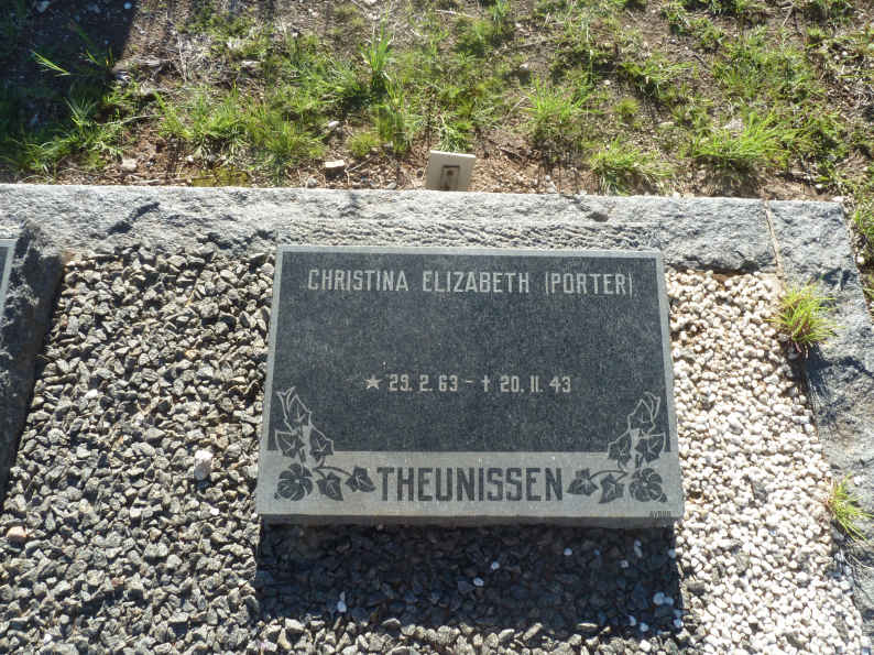 THEUNISSEN Christina Elizabeth nee PORTER 1863-1943