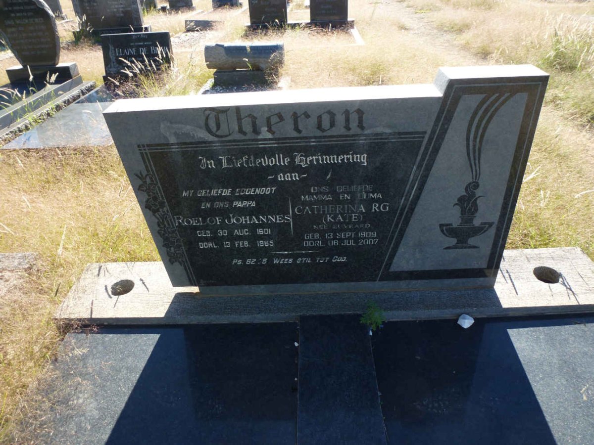 THERON Roelof Johannes 1901-1965 &amp; Catherina R.G. EUVRARD 1909-2007