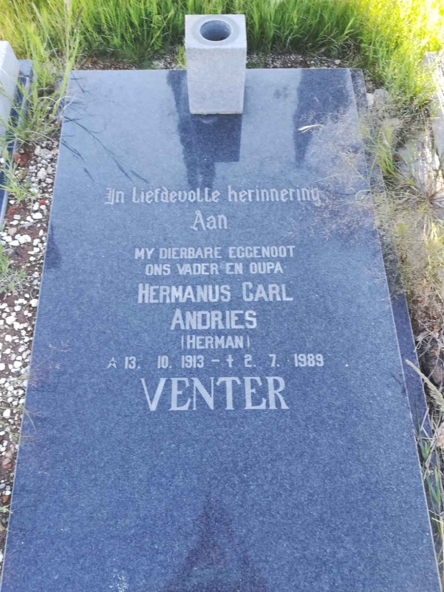 VENTER Hermanus Carl Andries 1913-1989