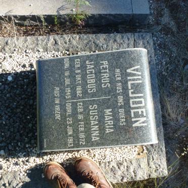 VILJOEN Petrus Jacobus 1862-1945 &amp; Maria Susanna 1872-1913