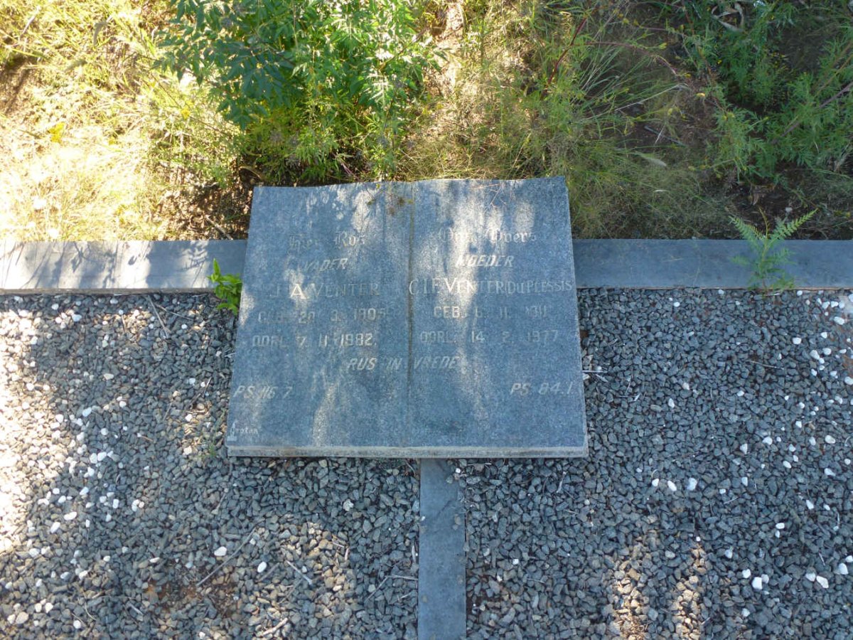 VENTER J.A. 1905-1982 &amp; C.I.F. DU PLESSIS 1911-1977