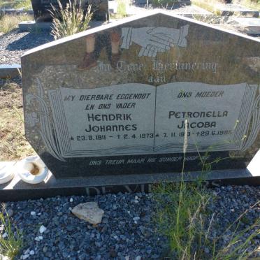 VILLIERS Hendrik Johannes, de 1911-1973 &amp; Petronella Jacoba 1913-1985