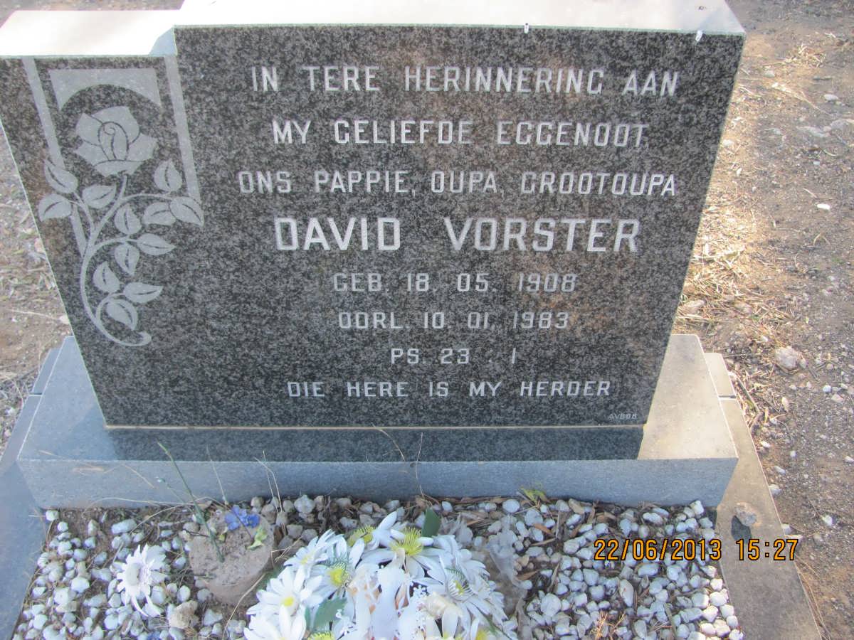 VORSTER David 1908-1983