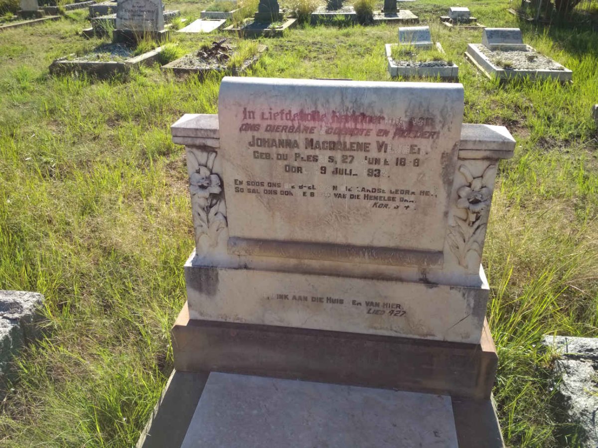 VILJOEN Johanna Magdalene nee DU PLESSIS 1878-1935