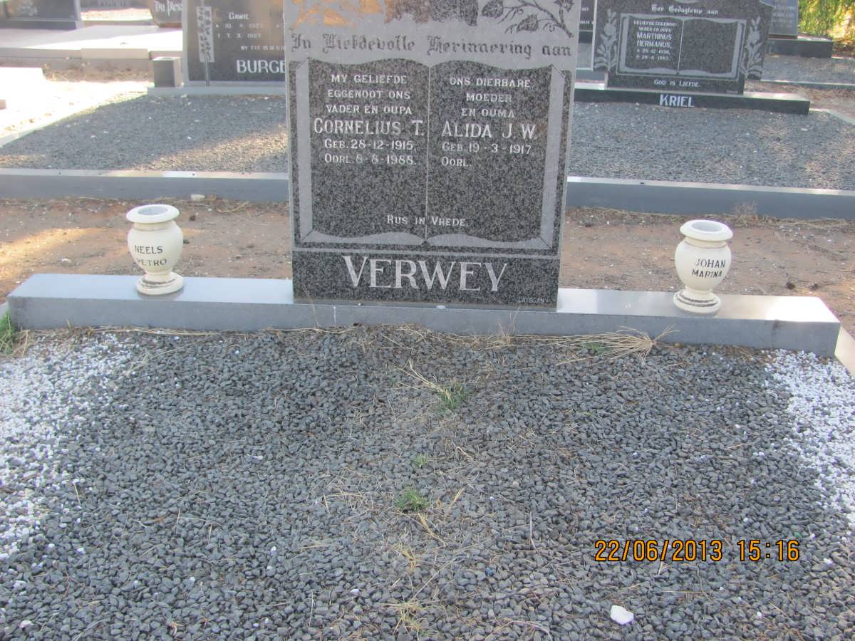 VERWEY Cornelius T. 1915-1988 &amp; Alida J.W. 1917-