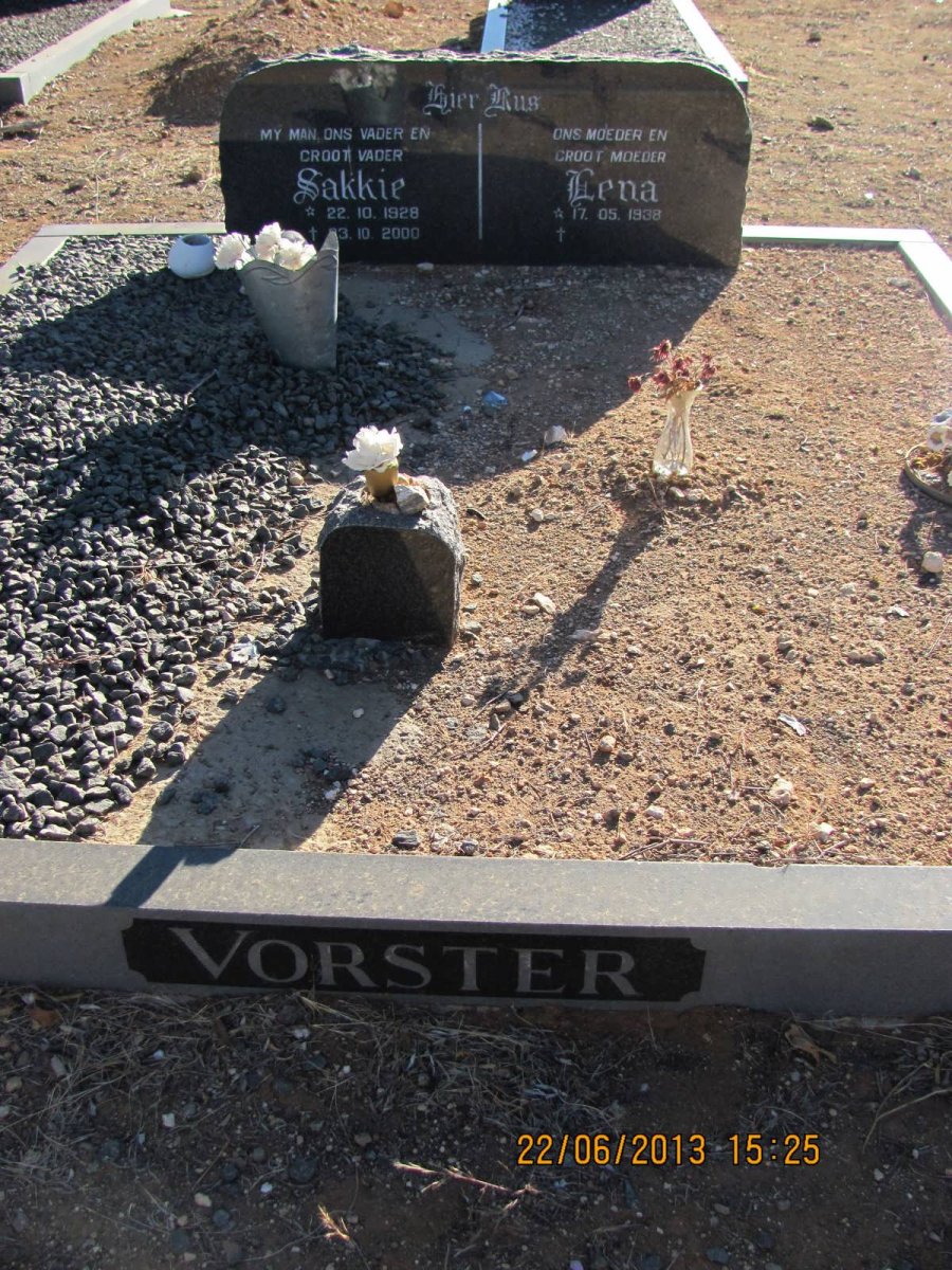 VORSTER Sakkie 1928-2000 &amp; Lena 1938-
