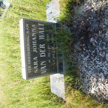 WALT Sara Johanna, van der 1907-2000