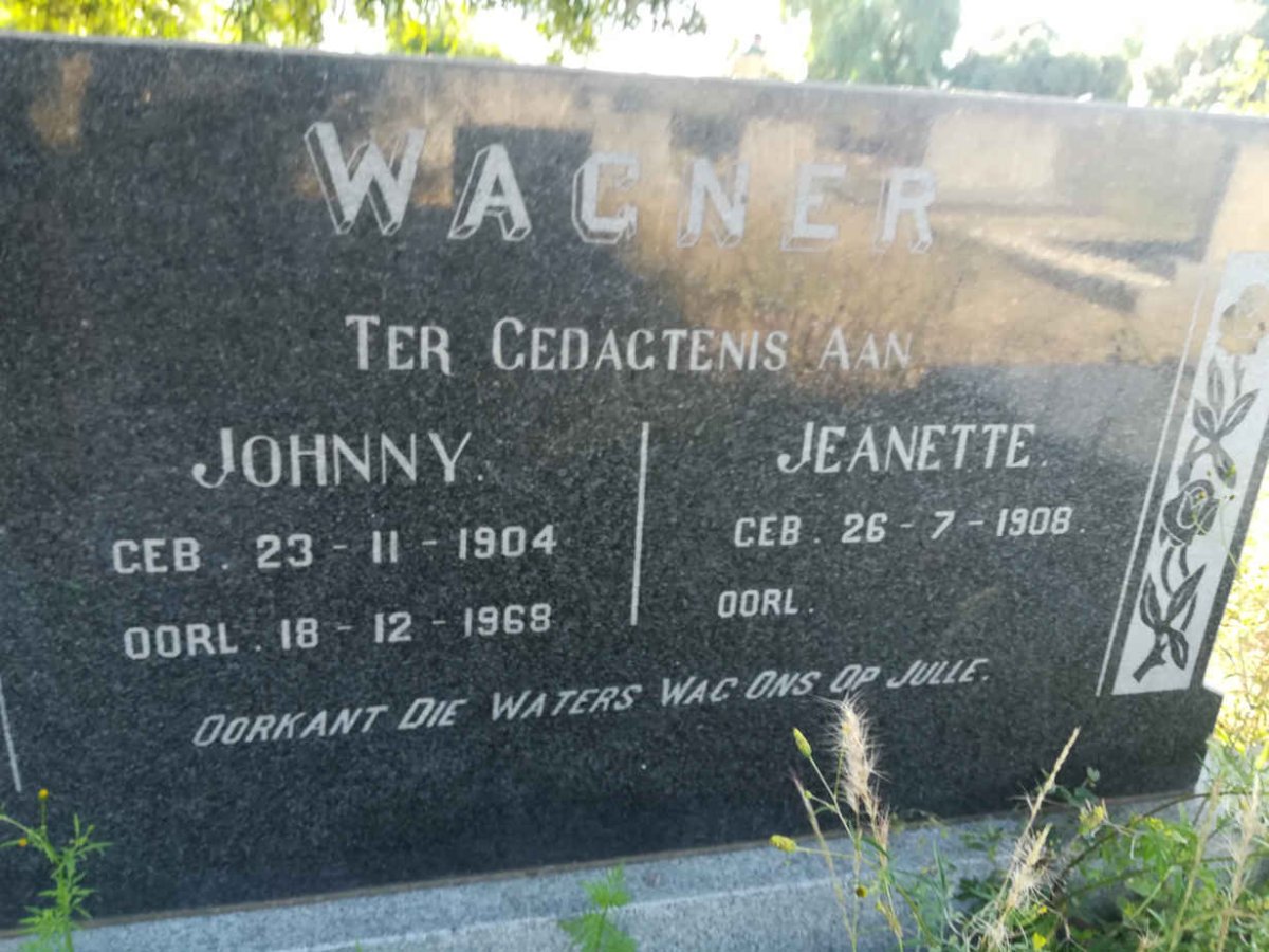WAGNER Johnny 1904-1968 &amp; Jeanette 1908-