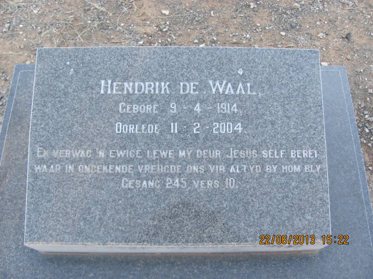 WAAL Hendrik, de 1914-2004