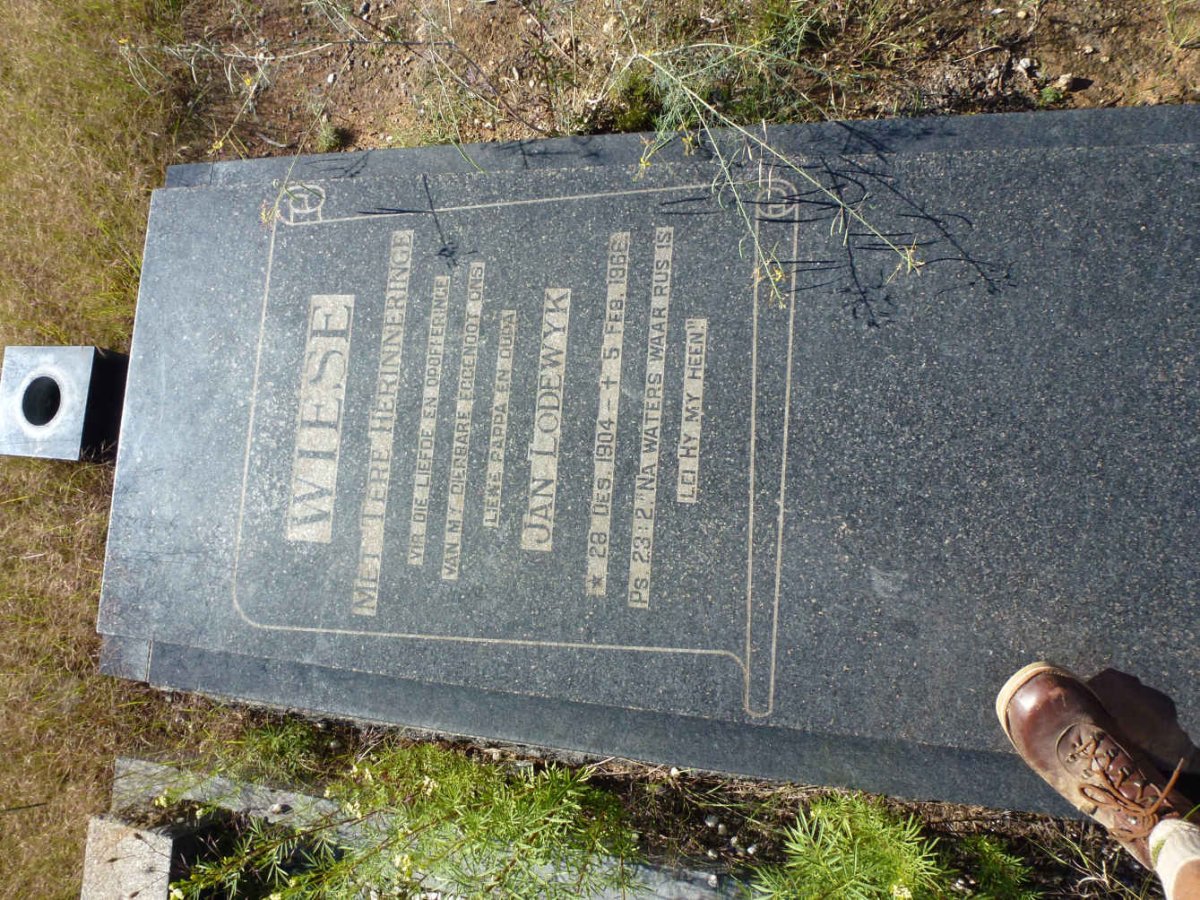 WIESE Jan Lodewyk 1904-1966