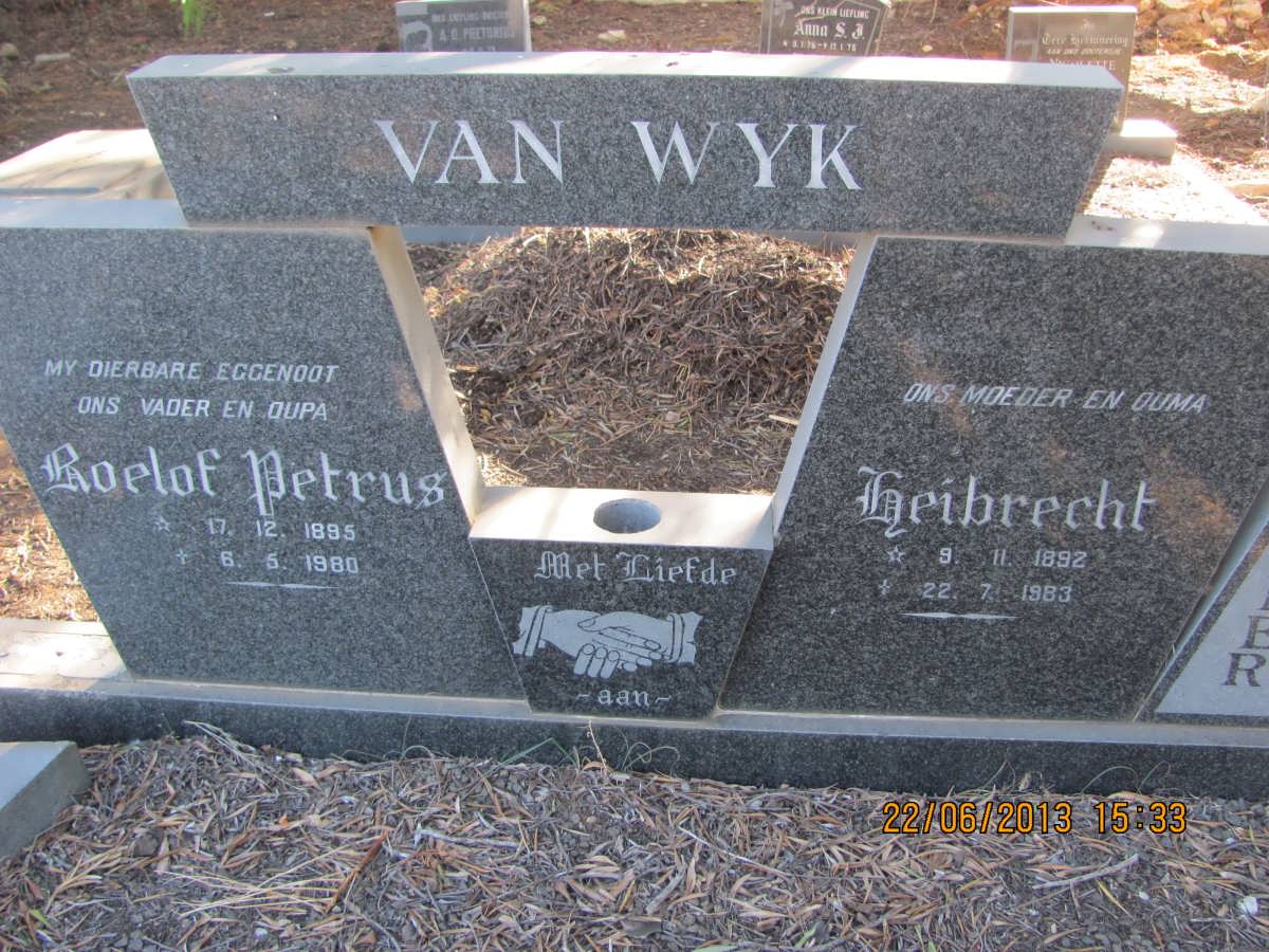 WYK Roelof Petrus, van 1895-1980 &amp; Heibrecht 1892-1983