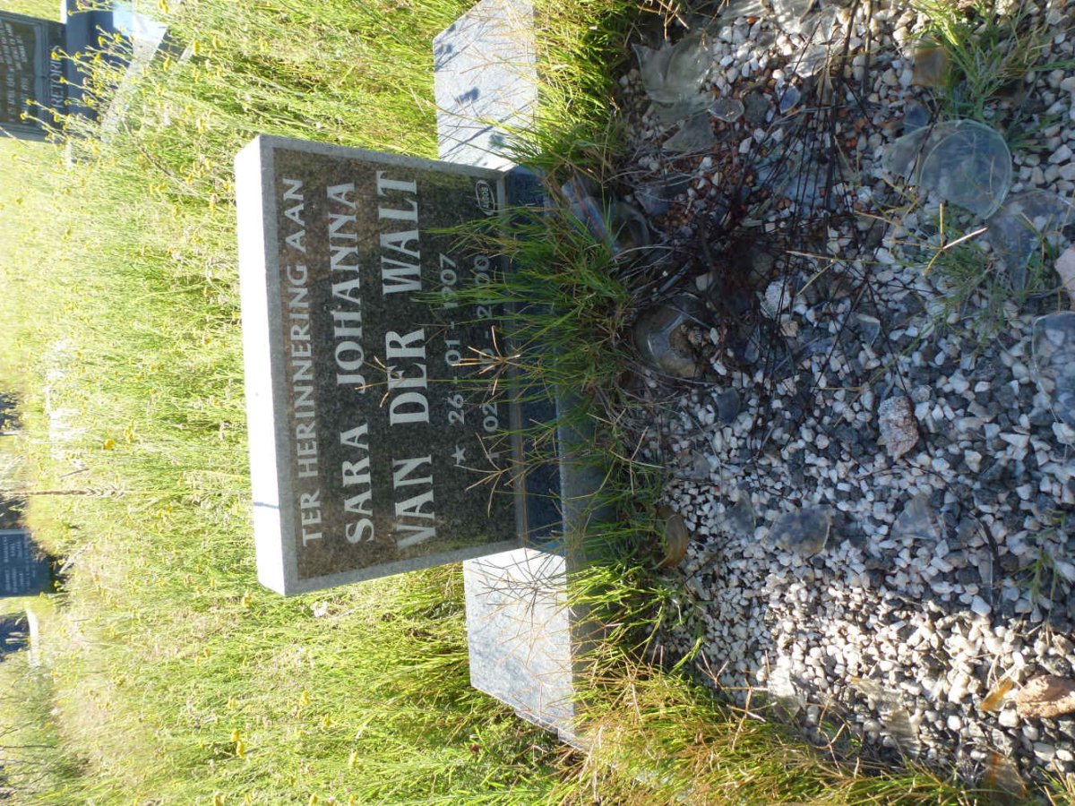 WALT Sara Johanna, van der 1907-2000