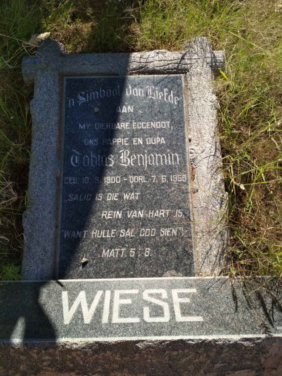 WIESE Tobias Benjamin 1900-1959