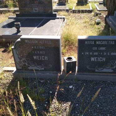 WEICH William Alfred 1885-1973 &amp; Maria Magaretha LUBBE 1891-1980
