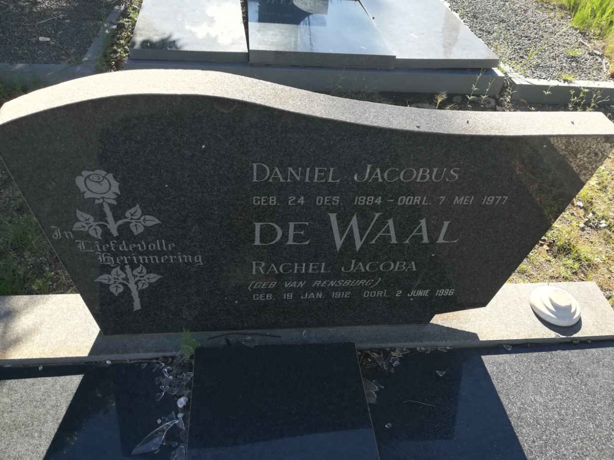 WAAL Daniel Jacobus, de 1884-1977 &amp; Rachel Jacoba VAN RENSBURG 1912-1996