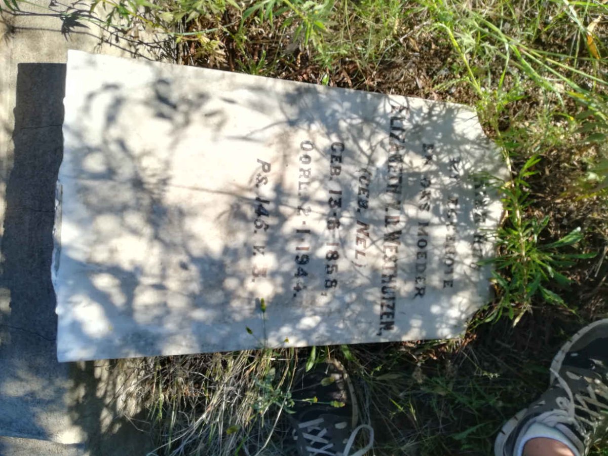 WESTHUIZEN Elizabeth, v.d. nee NEL 1858-1944