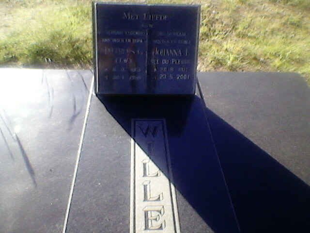 WILLEMSE Mattheus G. 1919-1988 &amp; Johanna E. DU PLESSIS 1911-2001