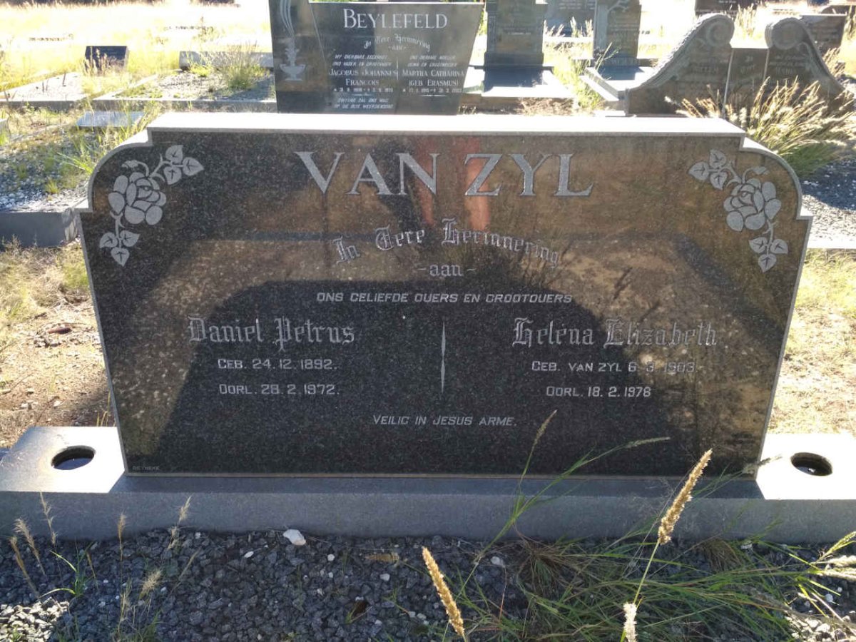 ZYL Daniel Petrus, van 1892-1972 &amp; Helena Elizabeth VAN ZYL 1903-1978