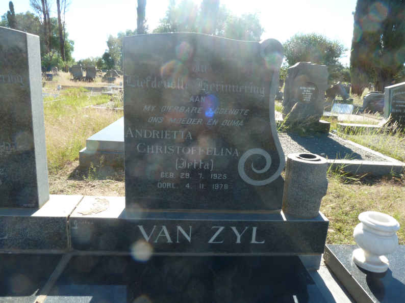 ZYL Marthinus David, van 1922-1993 &amp; Andrietta Christoffelina 1925-1978