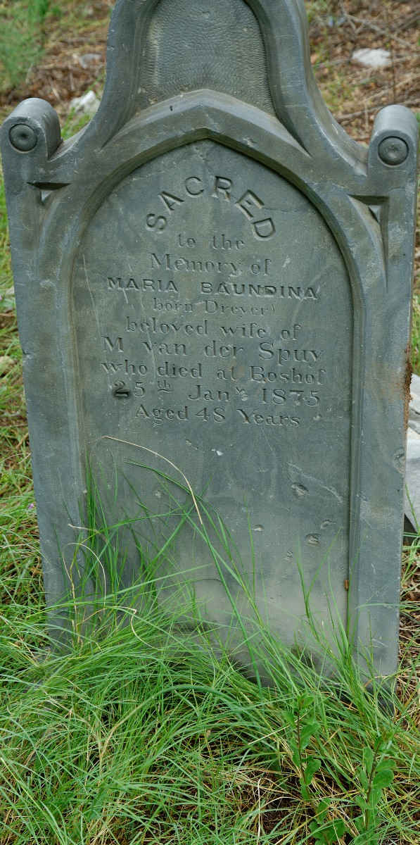SPUY Maria Baundina, van der nee DREYER -1875