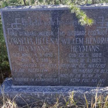 HEYMANS Willem Hendrik 1888-1963 &amp; Cornelia Helena WHITE 1890-1968
