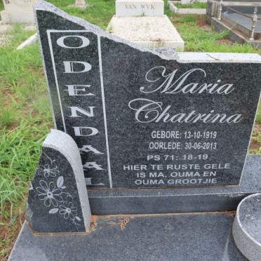 ODENDAAL Maria Chatrina 1919-2013