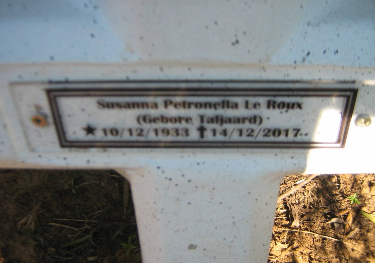 ROUX Susanna Petronella, le nee TALJAARD 1933-2017