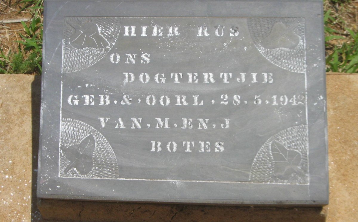 BOTES Dogtertjie 1942-1942