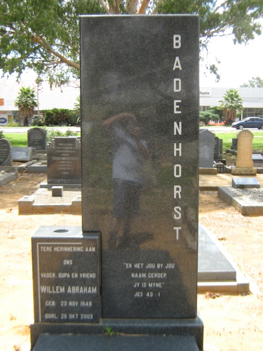 BADENHORST Willem Abraham 1949-2003