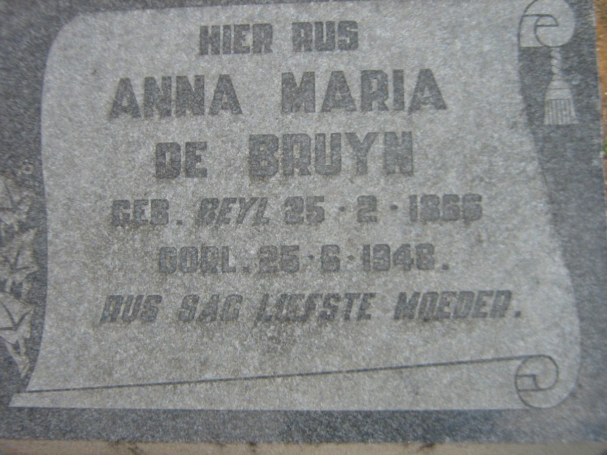 BRUYN Anna Maria, de 1866-1948