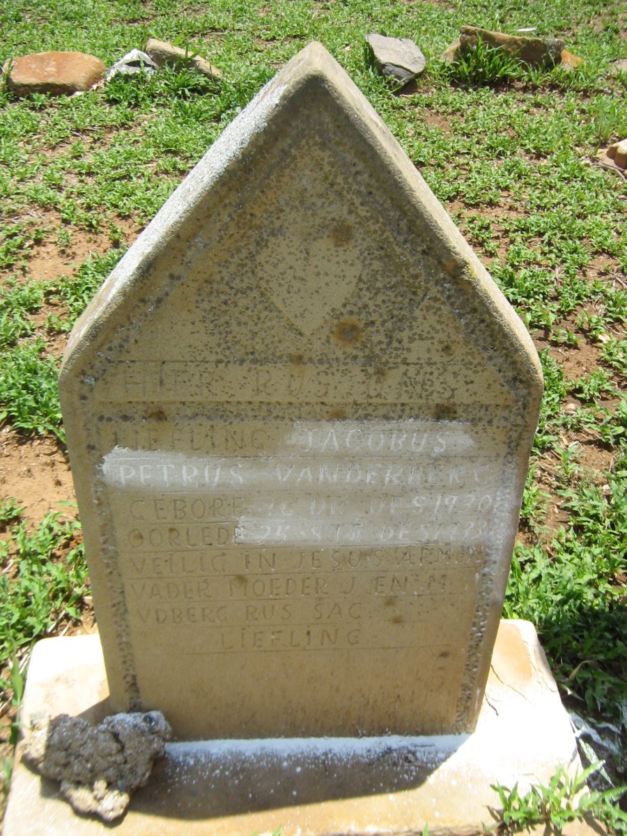 BERG Jacobus Petrus, van der 1930-1933