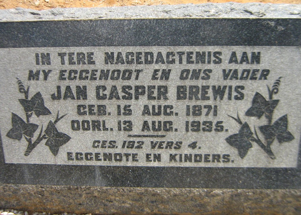 BREWIS Jan Casper 1871-1935