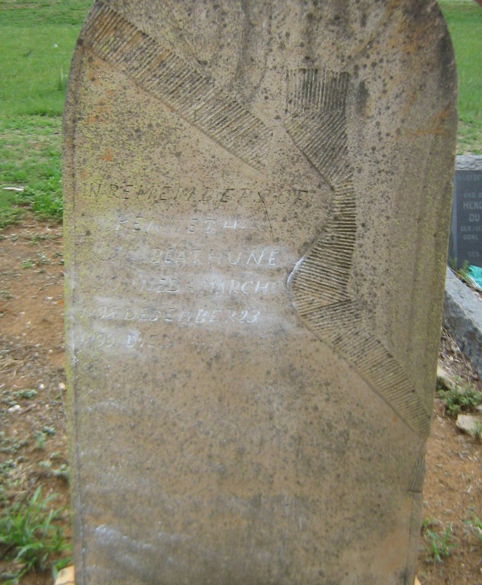 BEATHUNE Kenneth 1898-1899