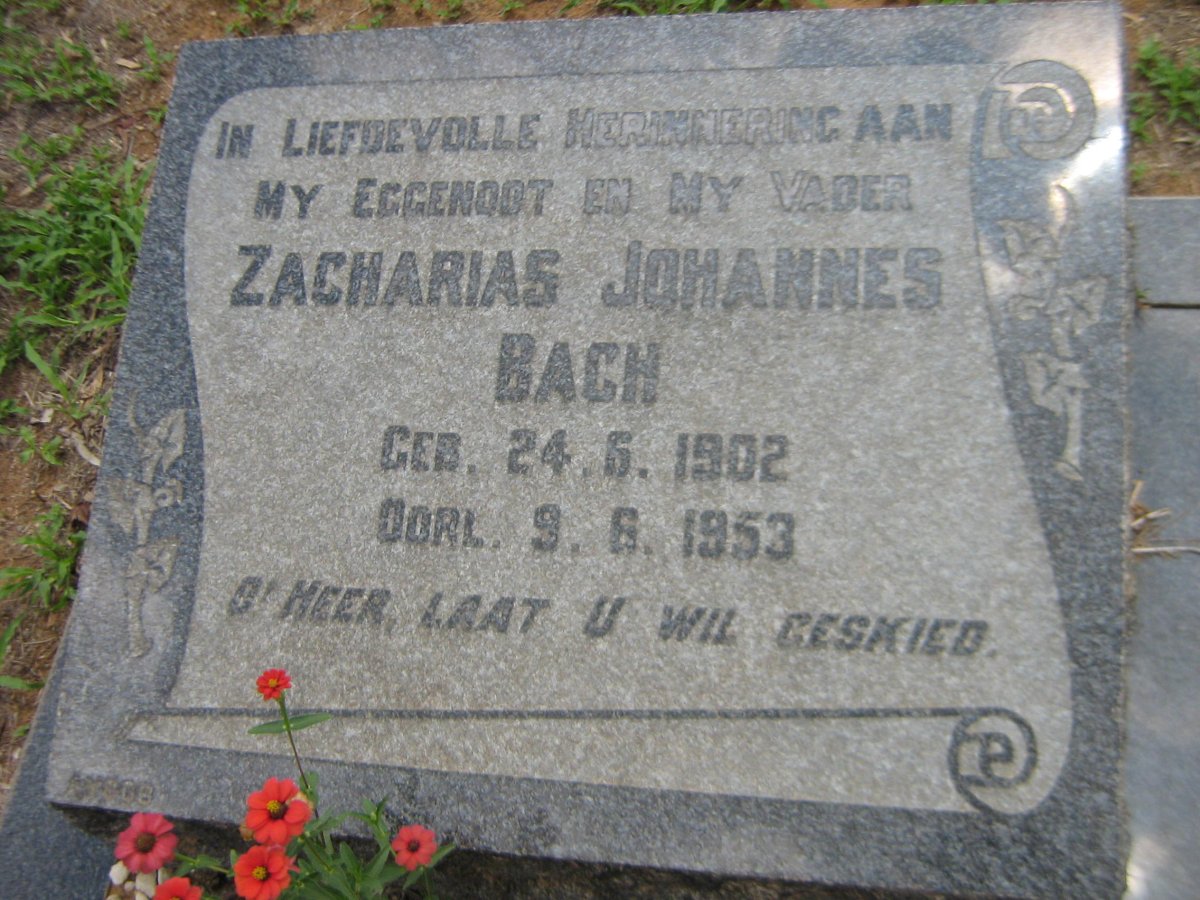 BACH Zacharias Johannes 1902-1953