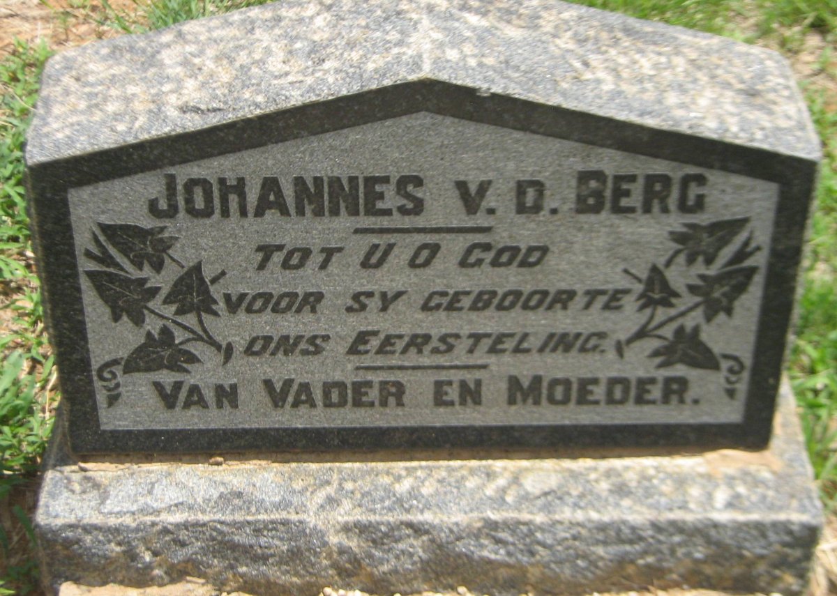 BERG Johannes, v.d.