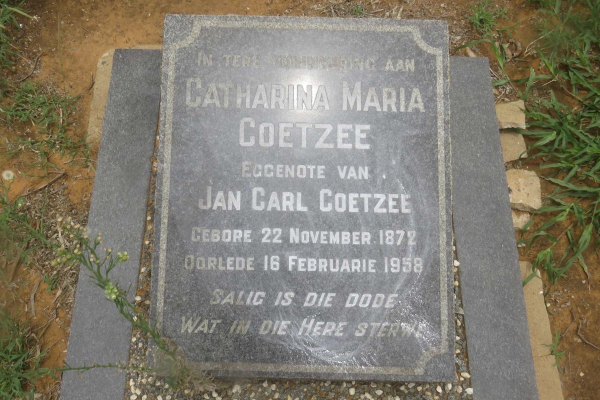 COETZEE Catharina Maria 1872-1958