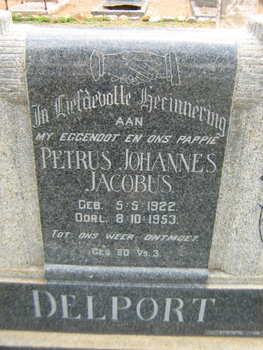DELPORT Petrus Johannes Jacobus 1922-1953
