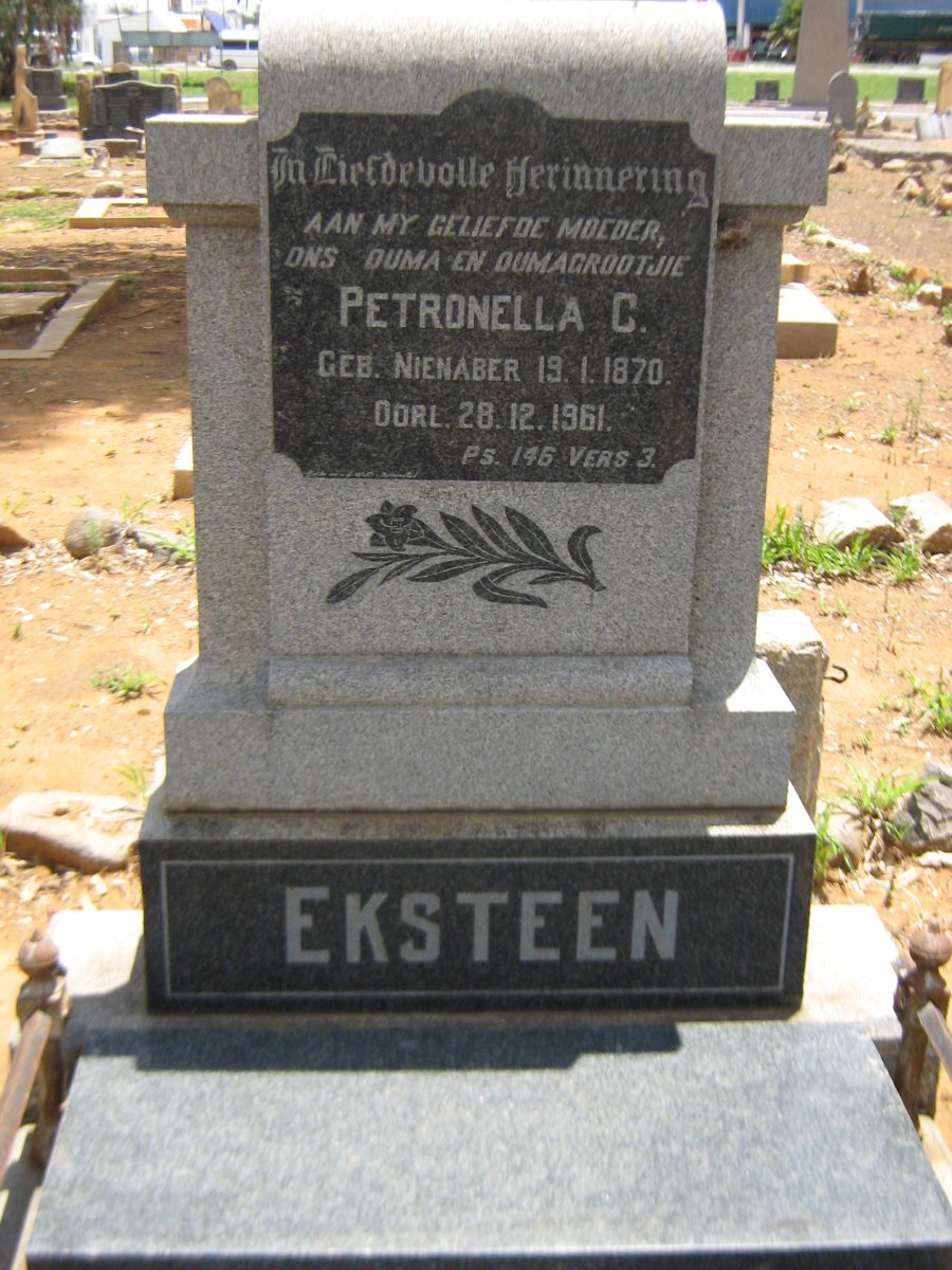 EKSTEEN Petronella C. nee NIENABER 1870-1961