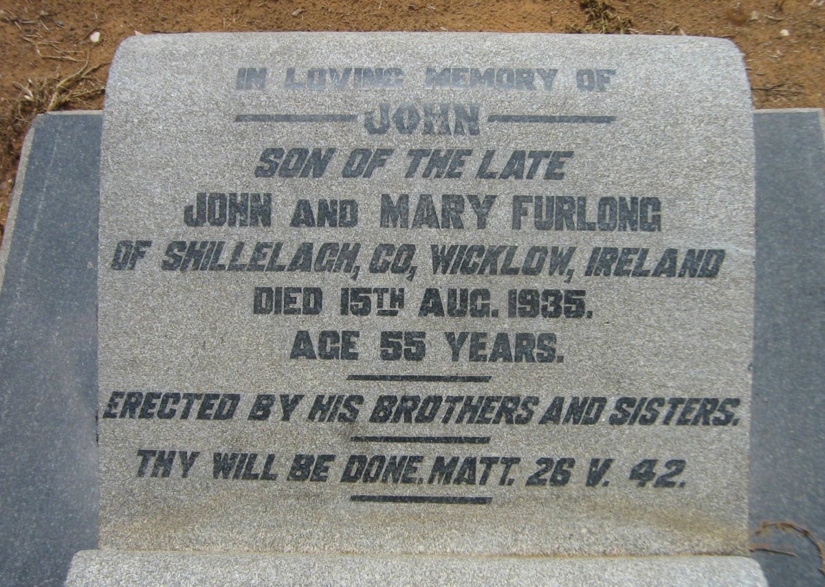 FURLONG John -1935