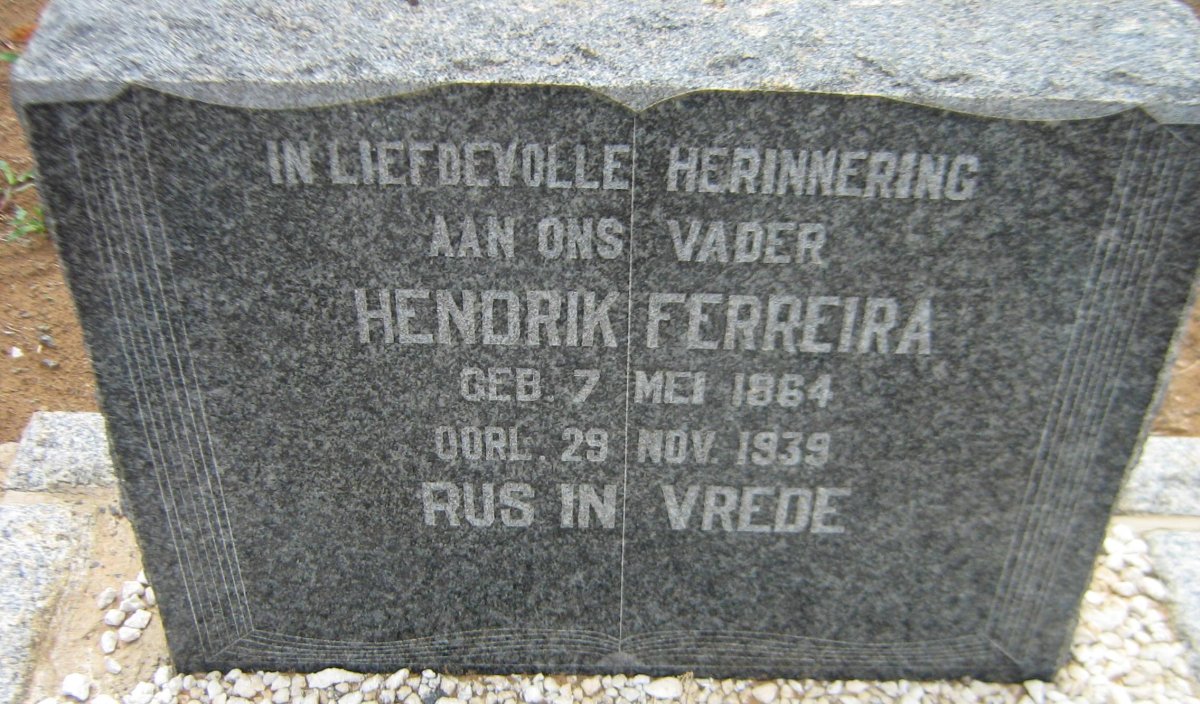 FERREIRA Hendrik 1864-1939