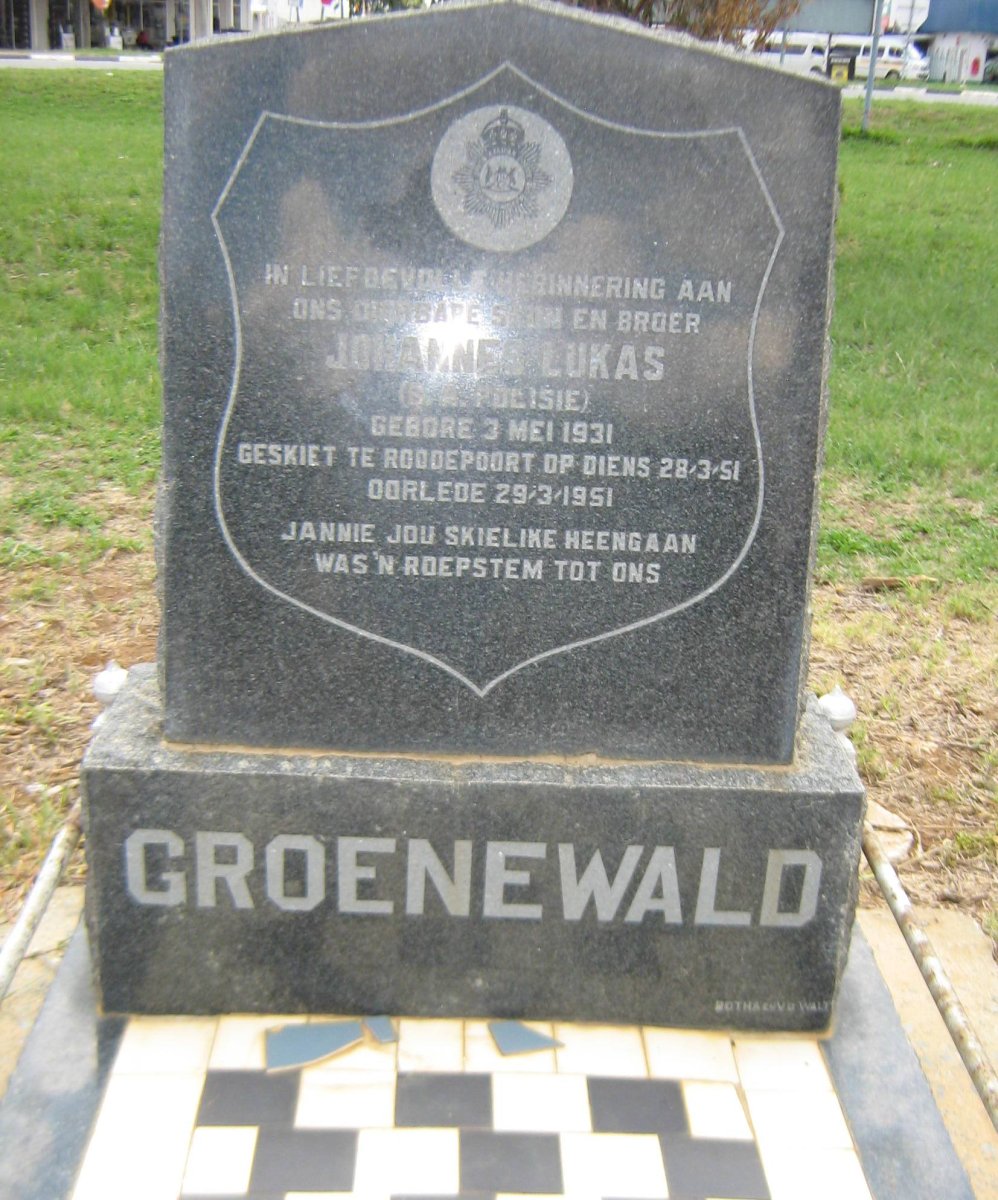 GROENEWALD Johannes Lukas 1931-1951