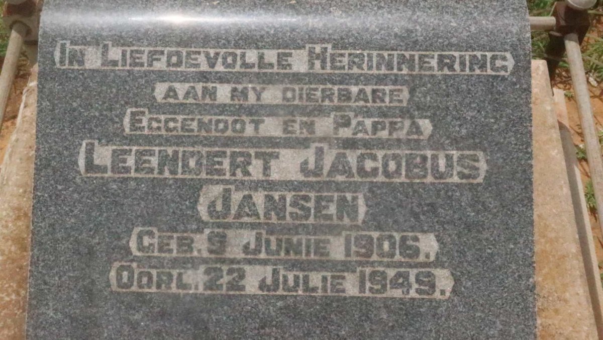 JANSEN Leendert Jacobus 1906-1949