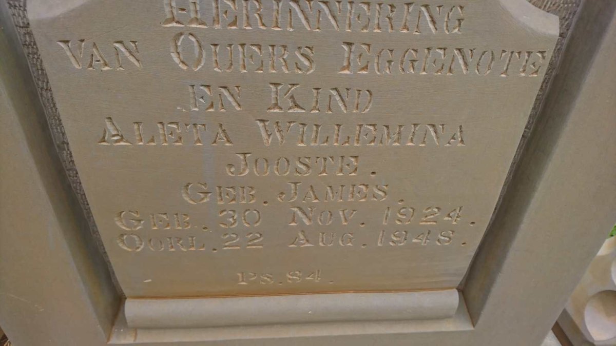JOOSTE Aleta Willemina nee JAMES 1924-1948