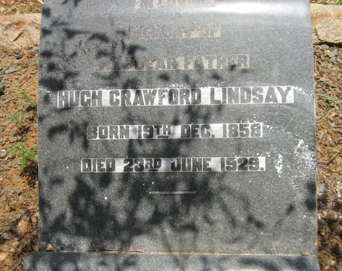 LINDSAY Hugh Crawford 1858-1929