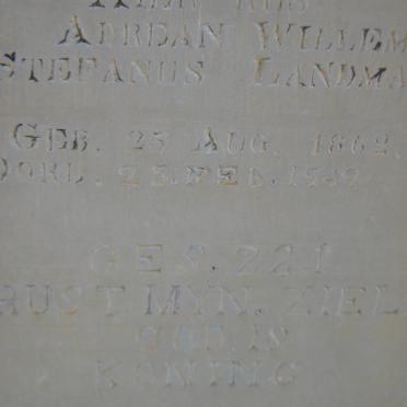 LANDMAN Adrean Willem Stefanus 1862-1949