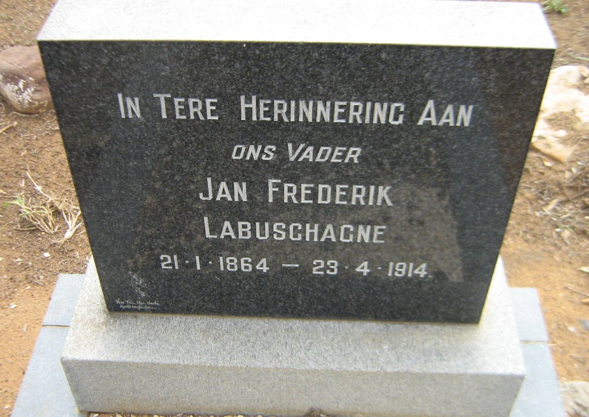 LABUSCHAGNE Jan Frederik 1864-1914