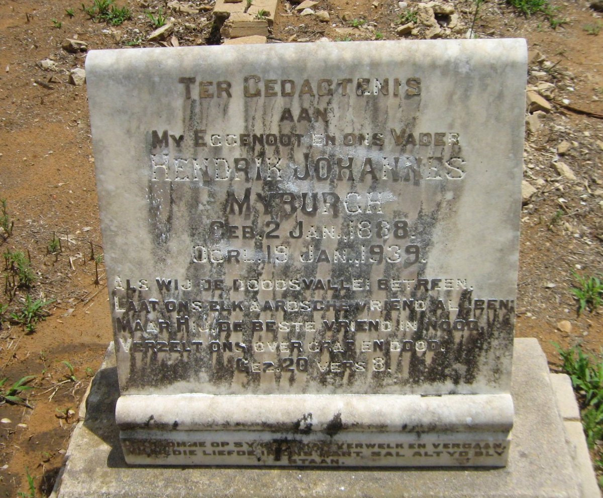 MYBURGH Hendrik Johannes 1888-1939