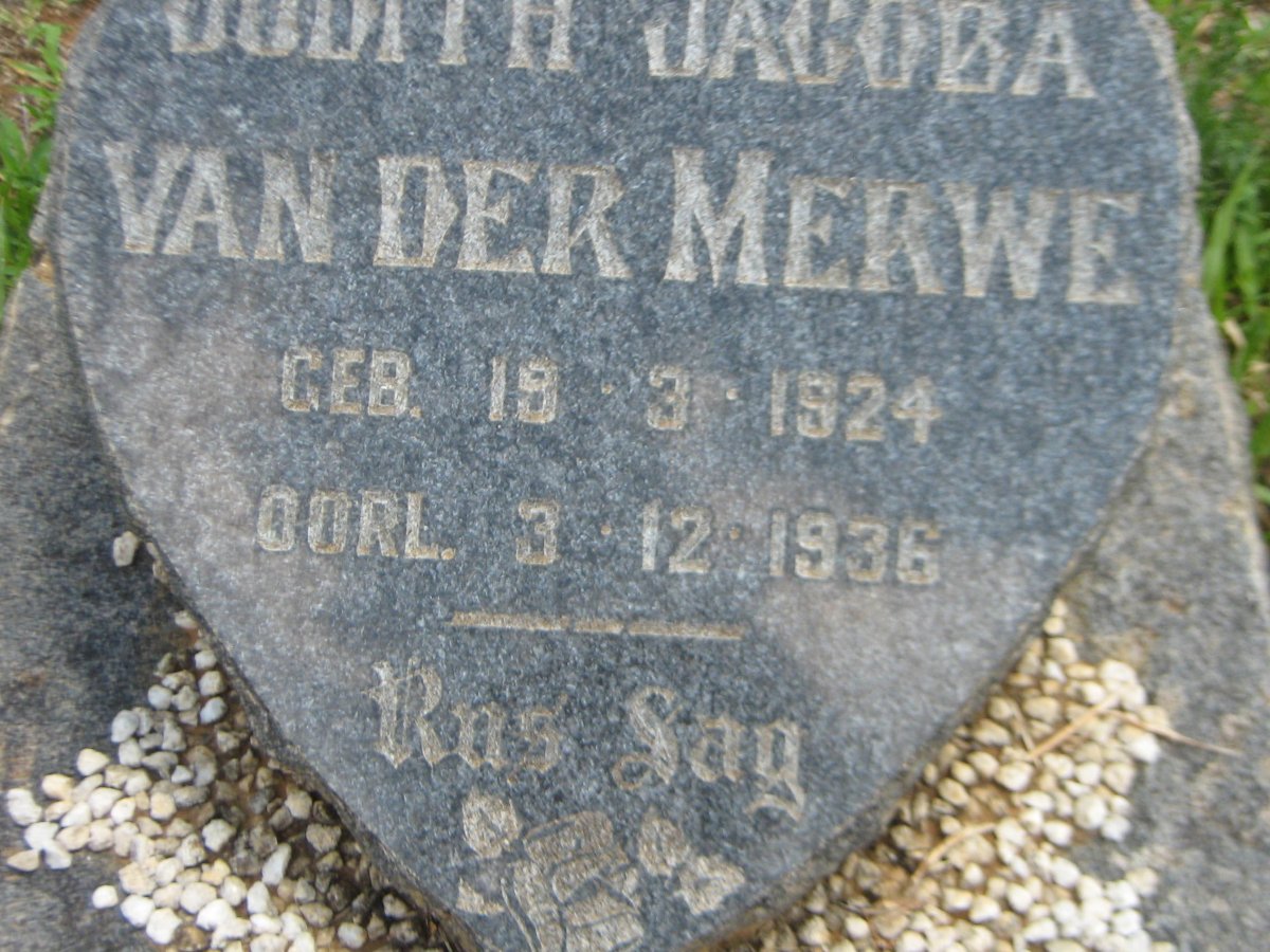 MERWE Judith Jacoba, van der 1924-1936
