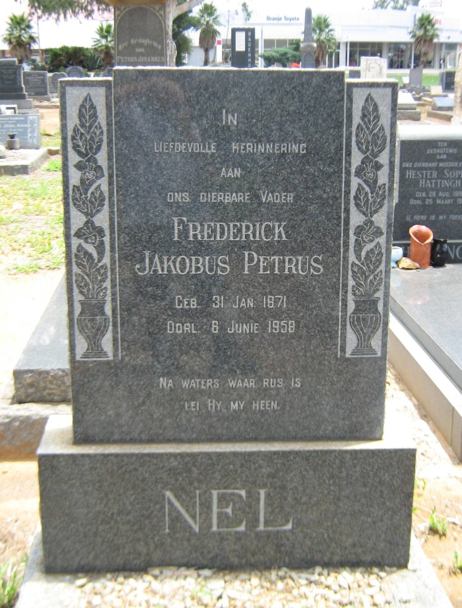 NEL Frederick Jakobus Petrus 1871-1958